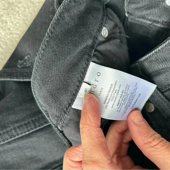 Sandro Paris STRAIGHT-CUT JEANS WITH RAW  EDGES - Picture 12 of 15